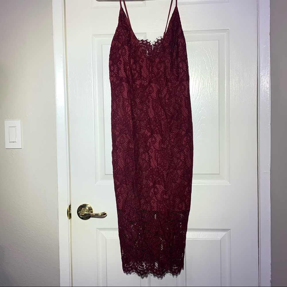 Bardot Lace Bodycon Dress